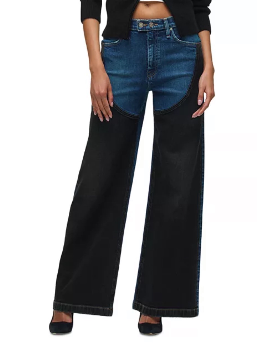 Hudson Jeans Jodie High Rise Contrast Panel Jeans In Mixture Nwt